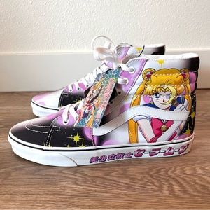 Vans X Sailor Moon Sk8-Hi Black/Pink Sneakers Men’s Size 11.5 | Women’s Size 13